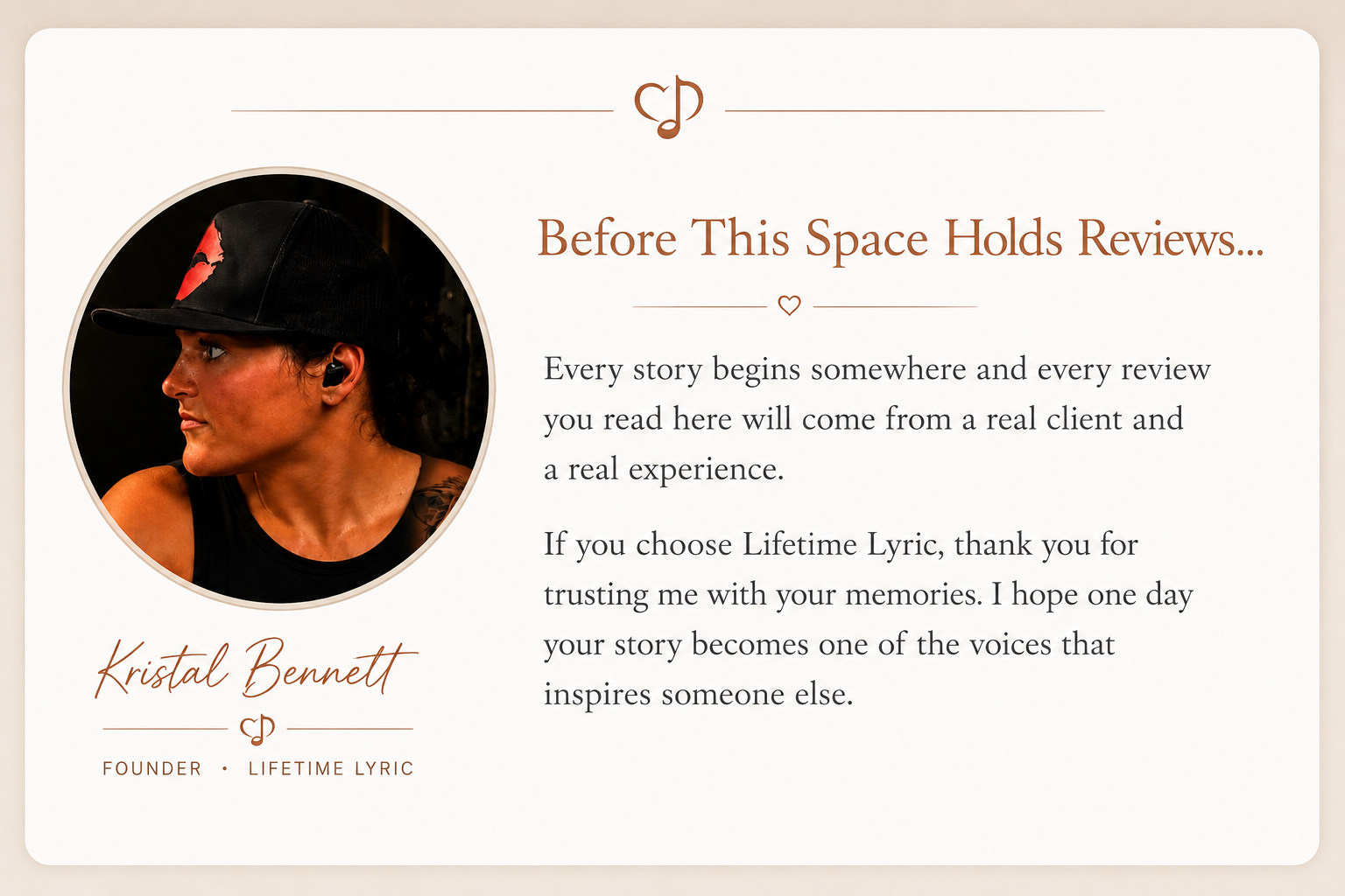 A message from our founder, Kristal Bennett